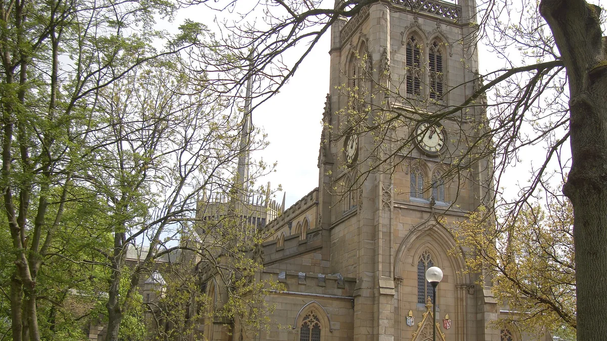 Blackburn Cathedral. Photograph by JohnArmagh, public domain.