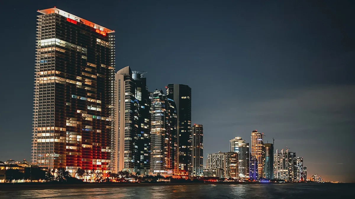 The Miami skyline. Photograph by Matthew T Rader, CC BY-SA 4.0.