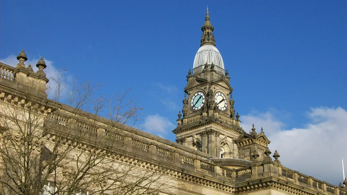 Bolton Town Hall. Photograph by Tony Grist, CC0.