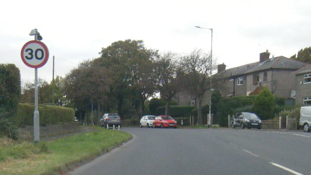 The A646 at the Glen View Road junction in Burnley. Photograph by Colin Pyle, CC BY-SA 2.0.