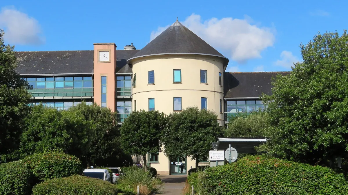 County Hall in Haverfordwest, headquarters of Pembrokeshire County Council. Photograph by Richard Kelly, CC BY-SA 4.0.