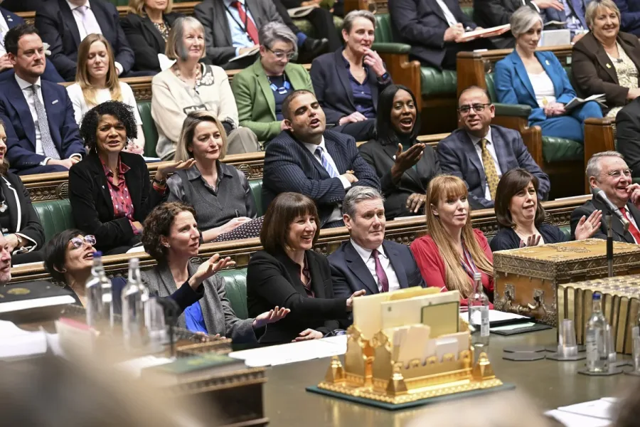 Rachel Reeves at Prime Minister’s Questions in the House of Commons
