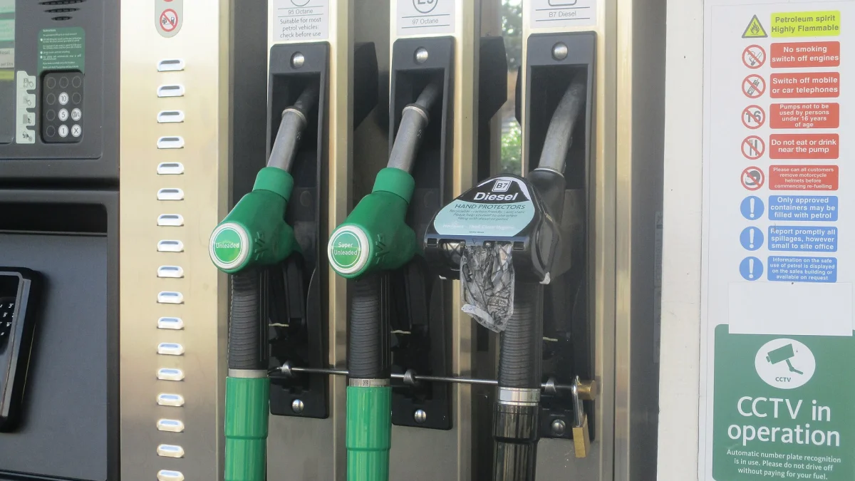 Fuel pumps on a UK forecourt