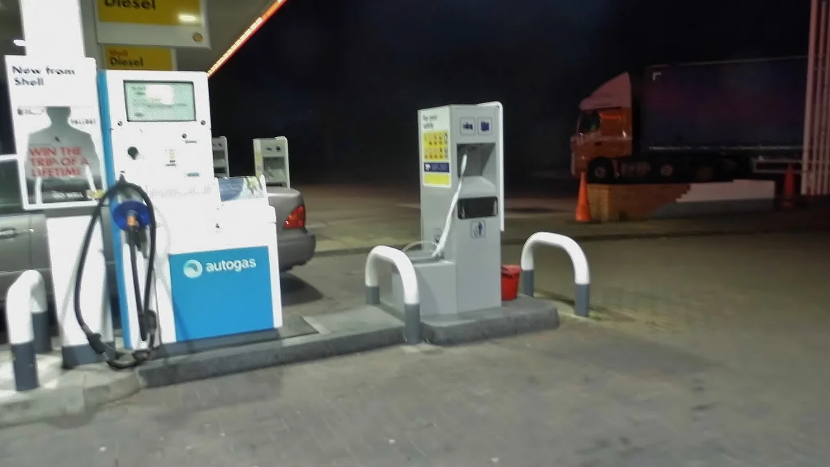 Fuel pumps on a UK forecourt